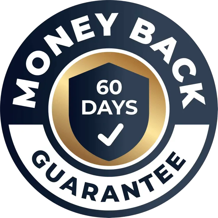 Harmo Brain 100% satisfaction 60-day guarantee badge